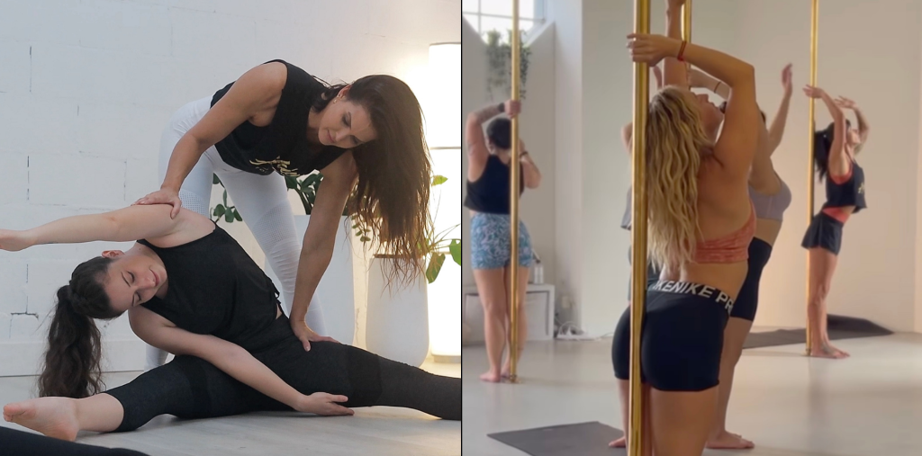 different classes at achieve pole studio